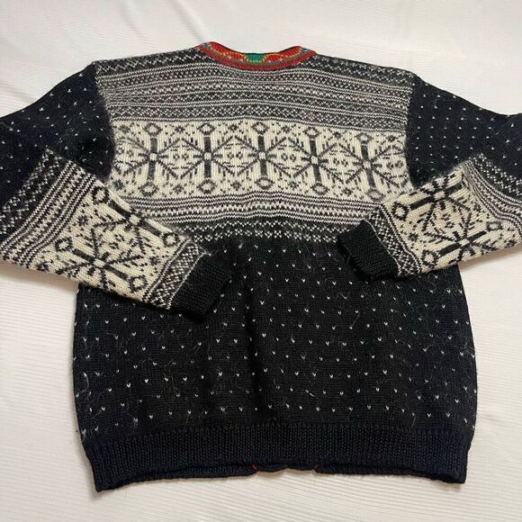 Vintage Nordic Wool Mohair Sweater Cardigan Size M/L/XL See Measurements - Picture 9 of 12